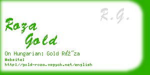 roza gold business card
